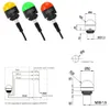 Wasserdichte Licht-LED-MINI-Warnball-Runde Signal Light Acousto-optische Alarmlichtausrüstung integrierte Trikolor-Lampe 12v24v220