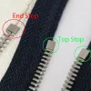 50/100 st 3# 5# 8# U Stopper Non-Slip Buckles Metal dragkedja Reparation för väska handväskan Dragkedja övre och nedre stopplås tillbehör