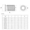 UXCELL 20/30/50pcs liga de zinco Inserir porcas hexágica porcadas com soquete hexágo