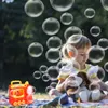 Bubble Gun Electric Automatic Soap Rocket Bubbles Machine barn Portable Outdoor Party Toy LED Light Blower Toys Children Gifts