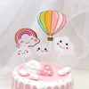 Rainbow Birthday Cake Topper Tort urodzinowy Unicorn Dekorowanie dzieci 1. wszystkiego najlepszego z okazji urodzin