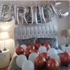 32 pouces en or argenté en aluminium ballons de mariage époux de mariage décorations de douche de la Saint-Valentin