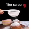 Handheld -Plastikbildschirm Mesh wiederverwendbarer Küchenfilter Sojamilchsaft Tee Sieb Kaffee Colander Multifunktional Küchensieb