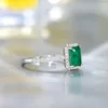 Cluster Rings Charm Luxury 925 Silver Tourmaline Paraiba Finger For Women Fashion Green Ring Jewelry Accessories Bijoux