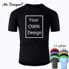 Dresses Your OWN Design Brand Logo/Picture Custom Men & women T shirt EU size 100% Cotton Short sleeve Casual Tshirt tops Tee 13 colors