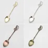 Spoons Kirsite Retro Carving Coffee Spoon Kitchen Dining Bar Antique Classical ReplicaFlatware Cutlery Mixing Stirring Dessert Teaspoon