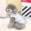 犬のアパレルソフトウォームジャケット冬Dリング航空宇宙印刷リフレクティブストライプ子犬服s m l xl xxl