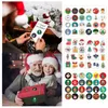 Julklistermärke nummer 24 Countdown Sticker Santa Snowman Wall Sticker