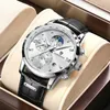 Wristwatches Men Watches LIGE Top Wrist Watch Leather Quartz Sports Waterproof Male Clock Relogio Masculino 2024