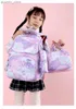 Рюкзаки Новый 3-часовой рюкзак для детей Симпатичный рюкзак Водонепроницаемый школьная сумка подходит для девочек с сумкой для обеда и карандашом Y240411