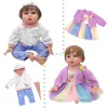 55 cm Reborn Baby Doll Stripe Shirt Pants 22 "Girl Doll Clothes Children Xmas Gift Toys kläder