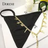 DOREMI Summer Sexy Personalized Name Belly Waist Stainless Steel Chains for Women Body Chain Jewelry Custom Letters Thong PantY 240402