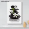 Zen Stone Flower Yoga Candle Canvas Måla modern affisch och skriv ut väggkonstbilder för vardagsrum heminredning ingen ram