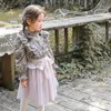 Style coréen Nouveau automne bébé fille jupe rose gris gris cheville-longueur élastique taille culotte avec châssis de dentelle pour enfants vêtements e760