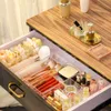 Organizzatore per cosmetici Clear Acrilic Makeup Storage Box Diduet Table Rossetto Finitura della griglia Desktop Storage Desktop