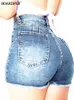 Mulheres quebradas de jeans shorts ladras casuais holons de jeans rasgados calças curtas de verão feminino quente shorts slim short shorts