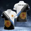 Pas Scotland Fire grafisch polo -shirt zomer unisex Casual streetwear losse oversized sportkleding snel droge dagelijkse kleding los