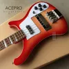 4003 Cherry Sunburst Electric Bass Guitar, uppgradering av justerbar bro tillgänglig, vit pickguard, hög kvalitet, gratis frakt