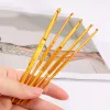 1-10pcs/działka metalowa rękojeść szydełka igły szydełkowe narzędzie do igły Sweter Kniting Dom DIY Crafts szycie akcesoria