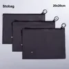 Stobag 50 stks Zwart Frosted kleding Verpakkingszakken Ziplock Zipper Shirt Opslag Afdichte Travel Organisator Herbruikbare pocket zakjes