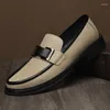 Casual Shoes Classic Men High Quality Pure Cowhide Leather Formal Office Loafers for Gentlemen Fashionabla