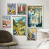 Ring Art Poster Retro Travel Abstract Canvas Painting Vintage Film Mordor Castle Lord Magic Wall Art Picture Kid Room Home Decor