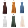 Casual Dresses Women Elegant Y2k Maxi Dress Spaghetti Strap Square Neck Hollow Cut Out Backless Bandage Flowy A Line Holiday Long