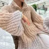 Women's Sweaters Fashion Women Sequin Sweater Outerwear Coat Glitter Loose Long Cardigan Seaman Clothes Men Guy