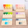 Montessori Sensory Board Wooden Toys 24 Colors Matching Parish Fine Movement Training Educational Color Learning Toys for Kids