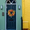 装飾的な花ヒマワリの花輪の家の飾りホーム感謝祭ハンギングクロスハロウィーン小道