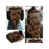 Clip dans / sur les extensions de cheveux 39quot32quot24quot18quot super long cinq en bouclé synthétique épais 1 pièce pour la tête FL HIGH 7608340 Drop del Ot9vs