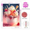 Pintura de diamante 5D Ice Cream Diy Full Diamond Borderyer Breads Rhinestone Mosaic Art Picture Creative Hobby Home Bar Decoração