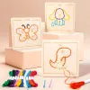 Childre haftowanie gwintowanie Montessori Zabawy DIY Materiał.