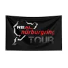 3x5 ft Nurburgring -Flag -Polyester -gedrucktes Auto -Teile -Banner für Dekor 240402
