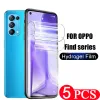 5pcs Film hydrogel à couverture complète pour OPPO Find X X2 x3 NEO X5 Lite X6 Pro Screen Protector HD Film de protection non en verre Smartphone