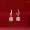 أقراط طوق Na Dropshpping 925 Sterling Silver Moissanite Drop Fashion 2024 مخصصًا للمجوهرات الراقية المخصصة