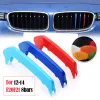 3st M Power Car Racing Front Grille Trim Strips för BMW Series 1 för BMW 2012 2013 2014 F20 F21 8 Rod Performance