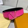 Bälten Mens Designer Belt Luxury äkta läderblommor Midjeband Fashion Pink Steel Smooth Buckle Belt Cowskin Midjebandbredd 4cm med Box Top Y240411