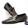 Chaussures décontractées sipriks hommes brillant authentique en cuir breveté des chaussures de mariage en cuir imprimé python imprimé python gris jaune slimon moccasin