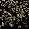 1Box Gold Nail Art Glitter Metal 3D Mix Frame Jewelry Filling UV Resin Epoxy Mold Making Filling Material for DIY Crafts Jewelry