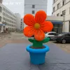 6mh (20 pieds) avec du ventilateur exquis à la main Fleurs de tournesol gonflables faits à la main pour décoration de la publicité / promotion / événements