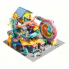 297pcs Málore elétrico Run Blocks Blocos de construção de villa Playground Circulated Slide Trinques para crianças Presente de aniversário