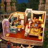 DIY MONICA'S APPARTEMENT CASA WOODEN DOLLES MINDES MINIATURE BUILDING MOT House With Meubles Assembly Toys for Friends Cadeaux