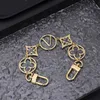 Keychain de designer Fashion Twiggy Chain Gold Letters Womens Bag Charm Keyring liga de chave Classic Key Rings -6