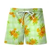 Shorts masculins 3D Impression de pantalon de plage à motif de fleurs de tournesol mènent la tendance.La tendance de la mode Les tissus avancés sont confortables et doux