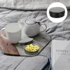 Coppe monouso cannucce 10 pezzi BASSO DI ALUMINIO NERO JARE PICCOLA CASO RITILABILE CREMA RILAGO CONTENERE IN METALE COPERTURA VISO VITA COSMETICI DI TEA