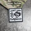 Codice QR Patch di ricamo non mi interessa come lo fanno california tattico quadrato badge tessitura di armi per decorazioni per gilet