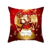 Pillow Year 2024 Christmas Decorations For Home Snow Scene Santa 45x45cm Cover Ornaments High Quality Prints Fashion