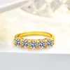 Anillos de clúster moissanite d color anillo geométrico puro s925 plata esterlina plator de oro de 18 quilates regalo de boda de joyas finas para mujeres
