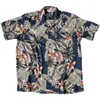 Casual shirts voor heren niet -stock tropisch strand shirt zomerheren lichtgewicht Hawaiian Aloha Floral